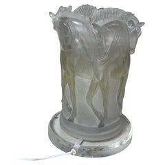 20th century French Plexiglass in the taste of Lalique Table Lamp, 1970s