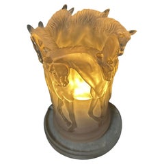 20th century French Plexiglass in the taste of Lalique Table Lamp, 1970s