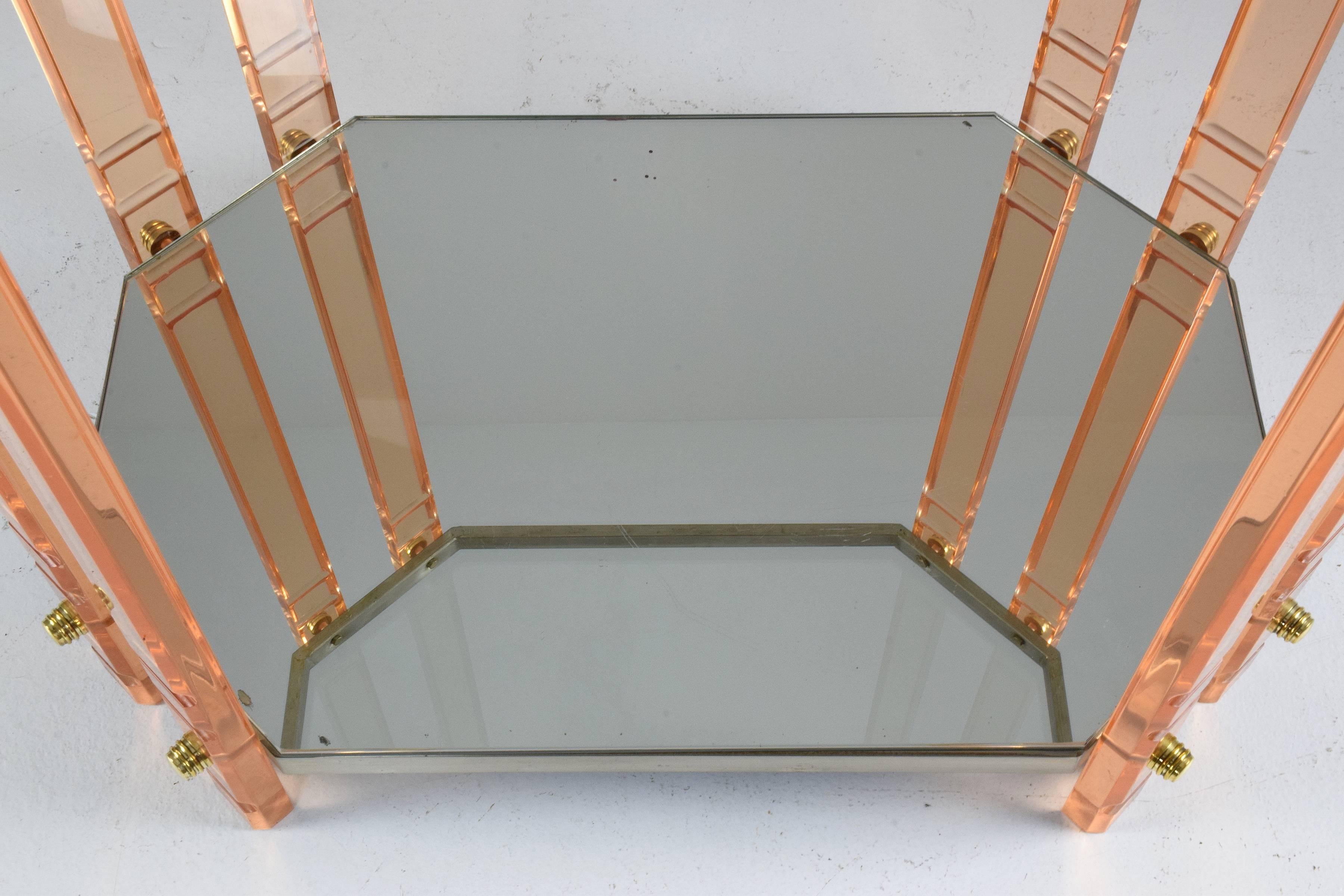 20th Century French Plexiglass Etagere or Bar Cart  3