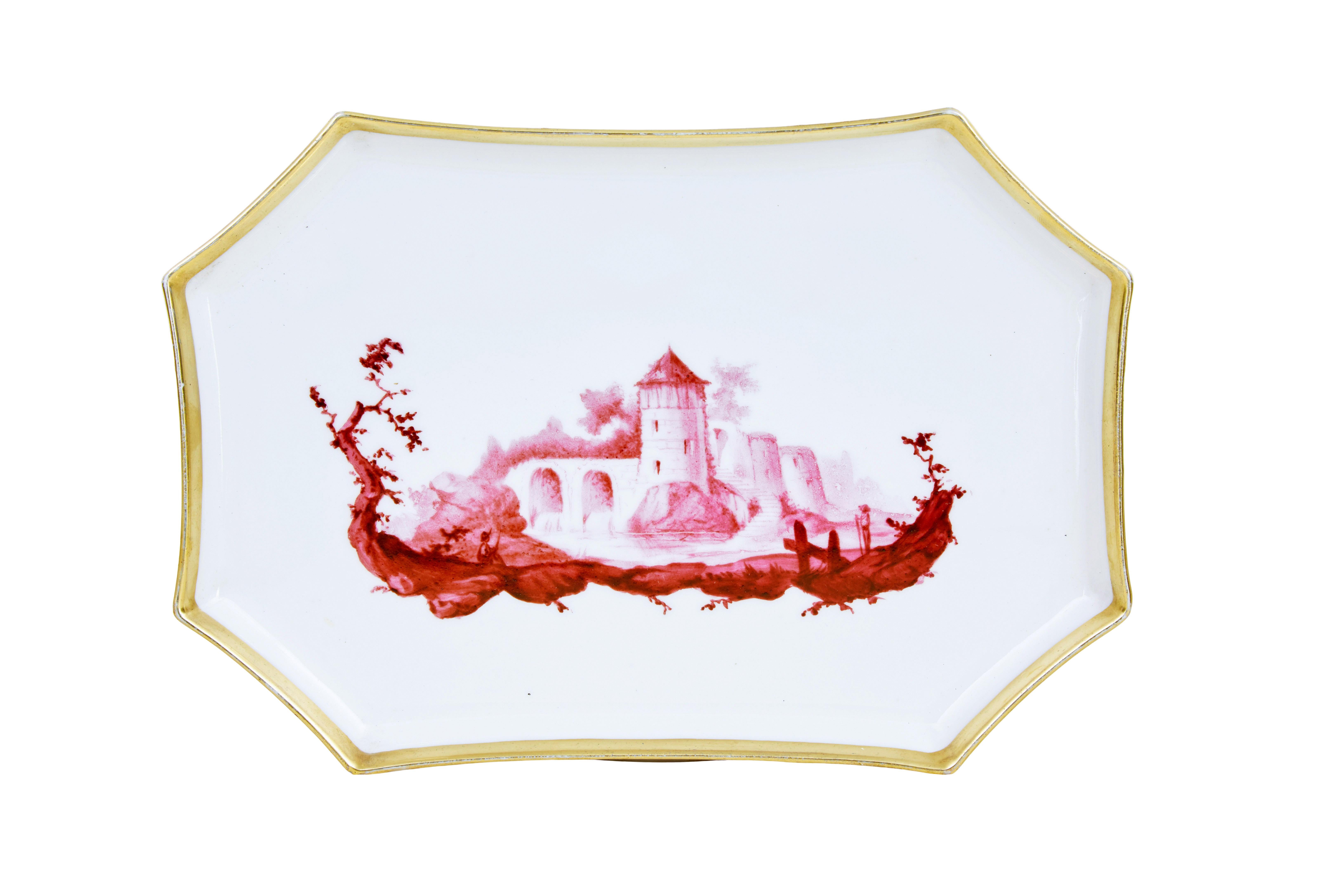 Art déco Service à dessert de 7 pièces en porcelaine française du 20ème siècle en vente
