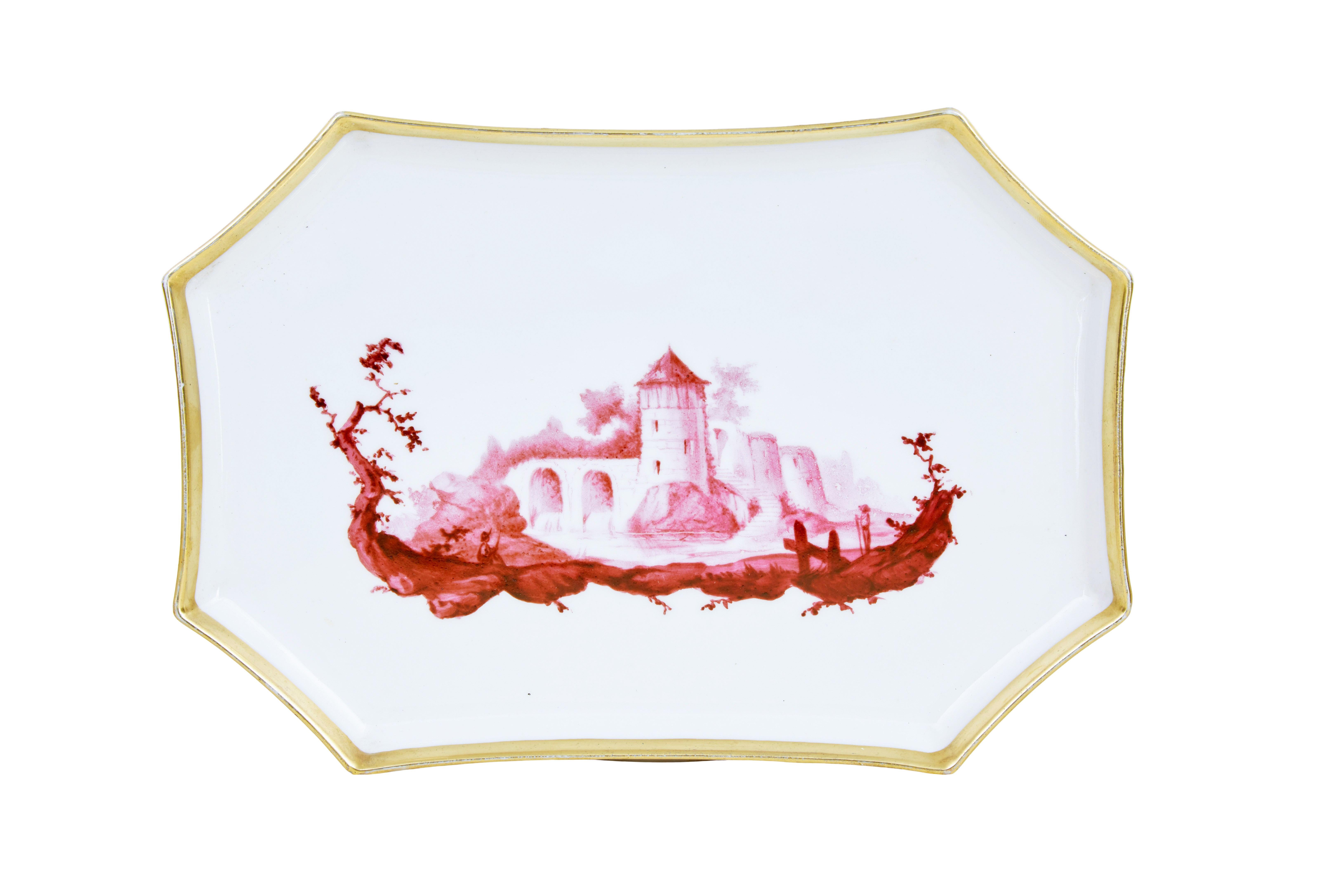 Juego de postre de 7 piezas de porcelana francesa del siglo XX Art Decó en venta