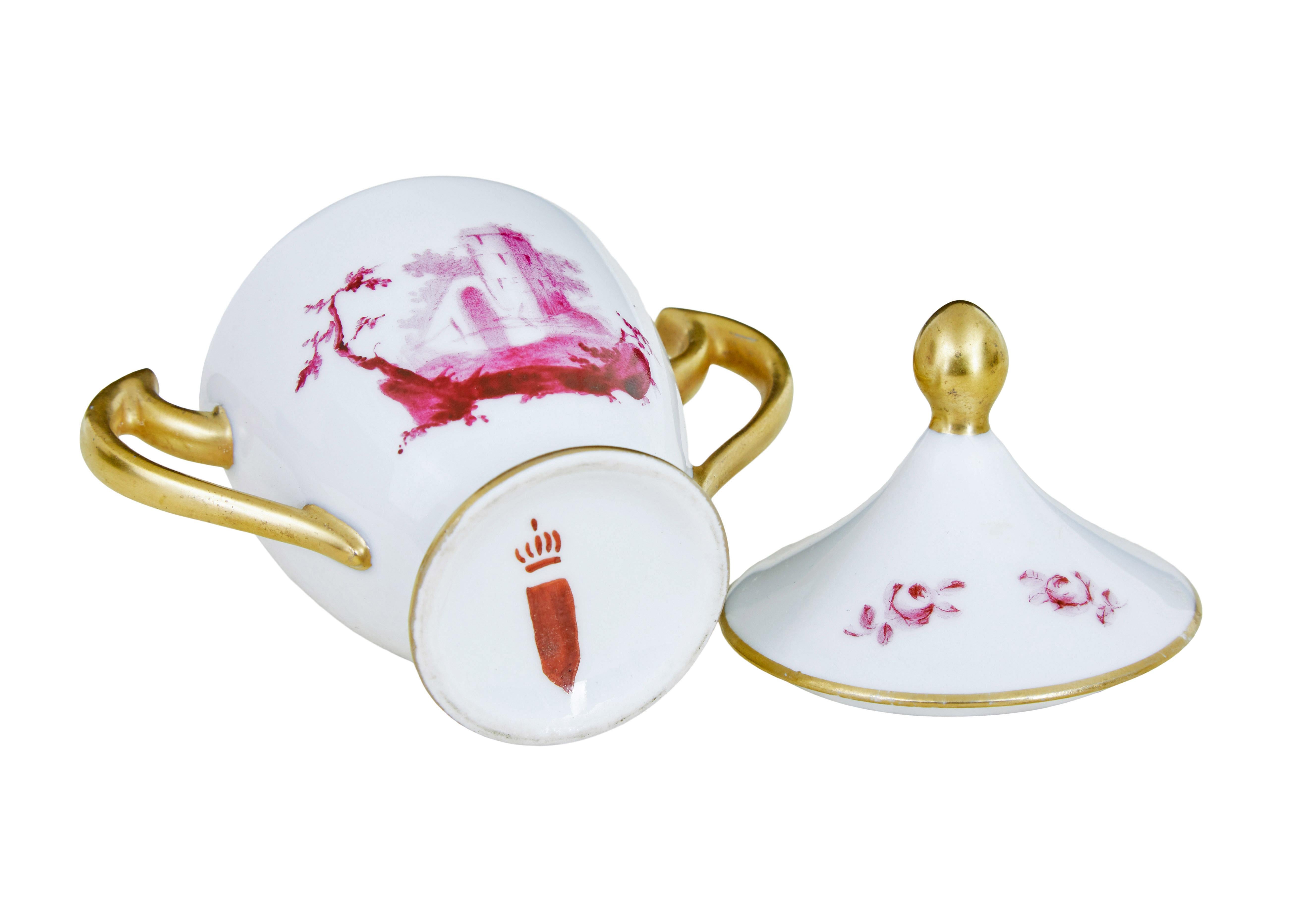 Céramique Service à dessert de 7 pièces en porcelaine française du 20ème siècle en vente