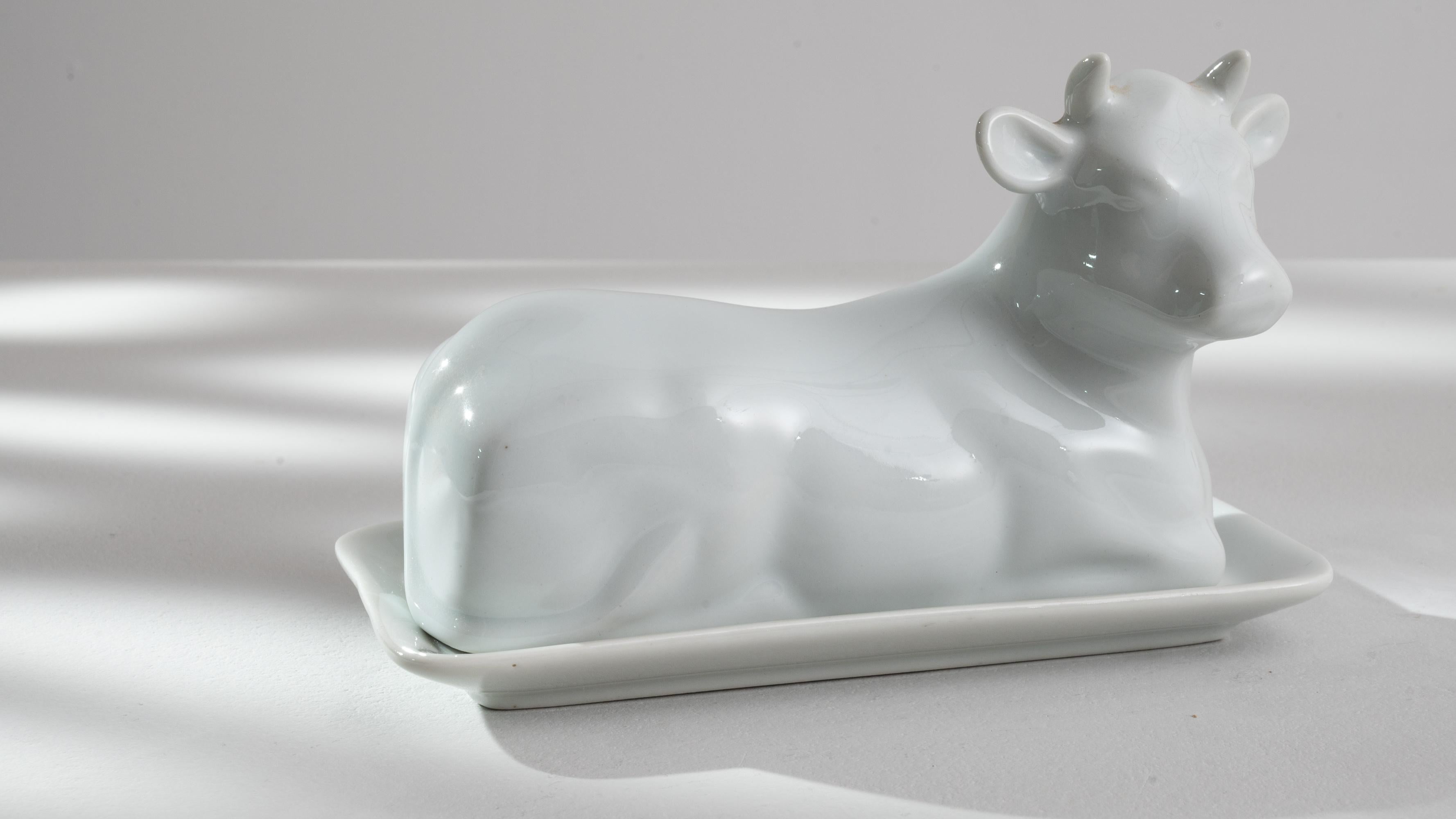 20th Century French Porcelain Butter Dish 2