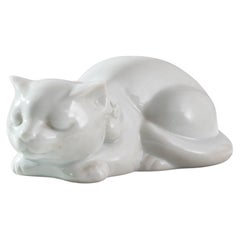 20th Century French Porcelain Cat