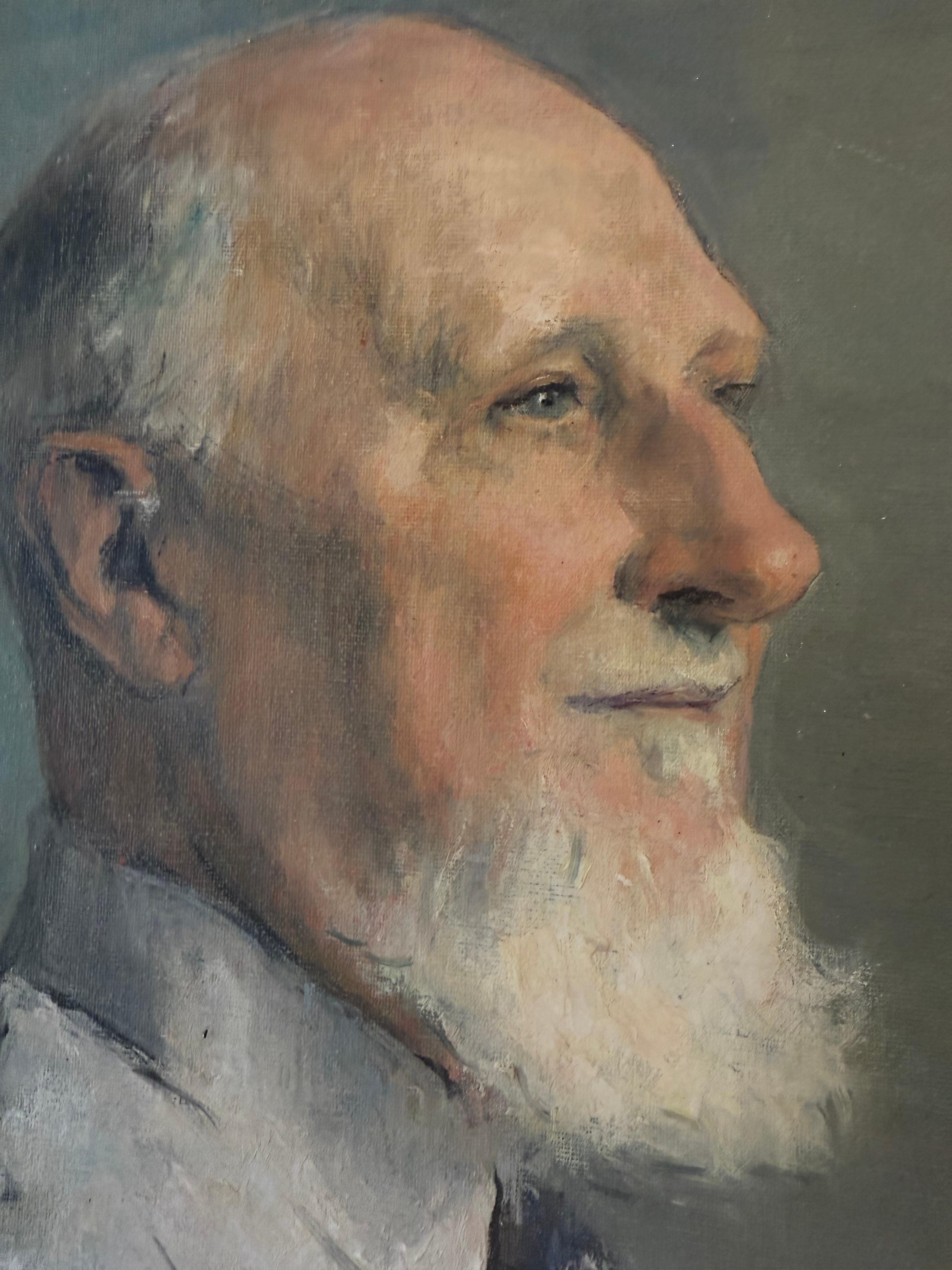 Français Tableau de portrait d'un gentleman français du 20e siècle en vente