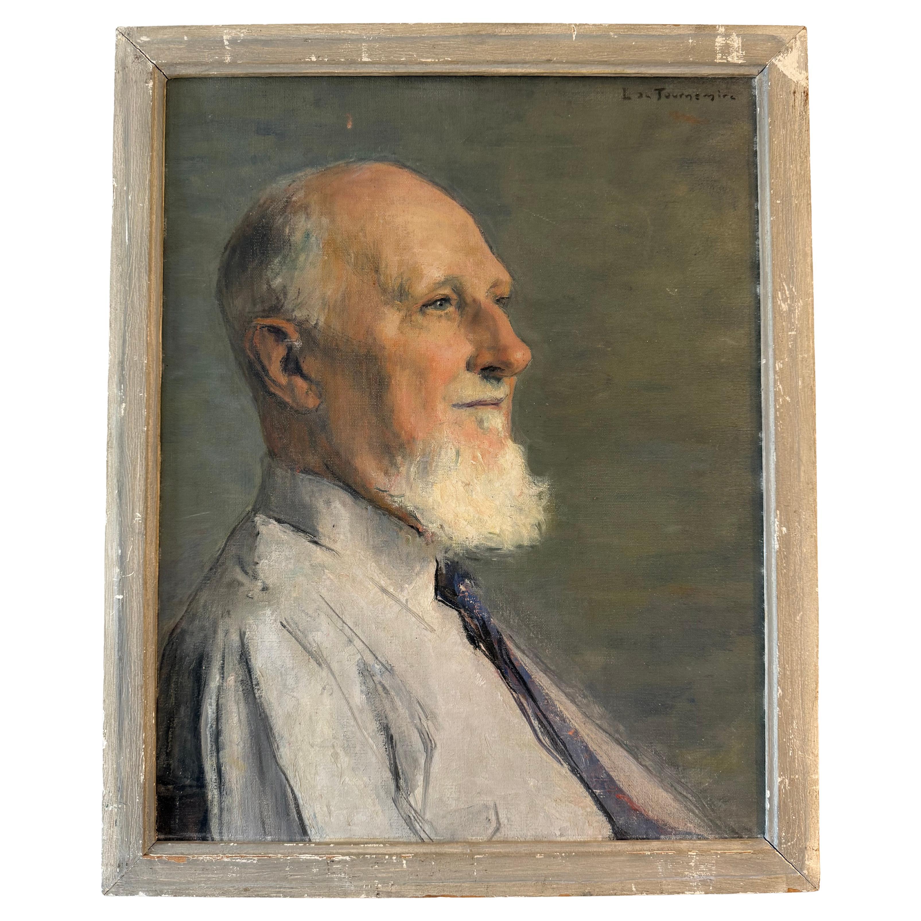 Tableau de portrait d'un gentleman français du 20e siècle en vente
