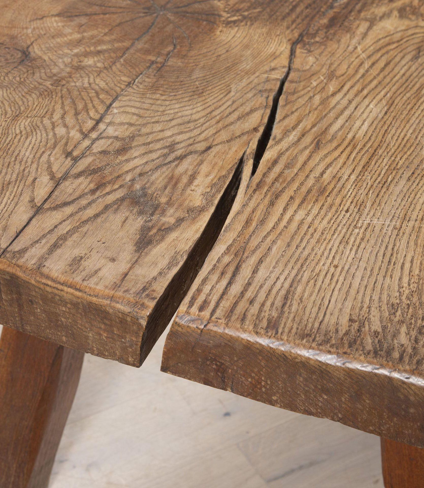 Mesa de roble primitiva francesa del siglo XX Roble en venta