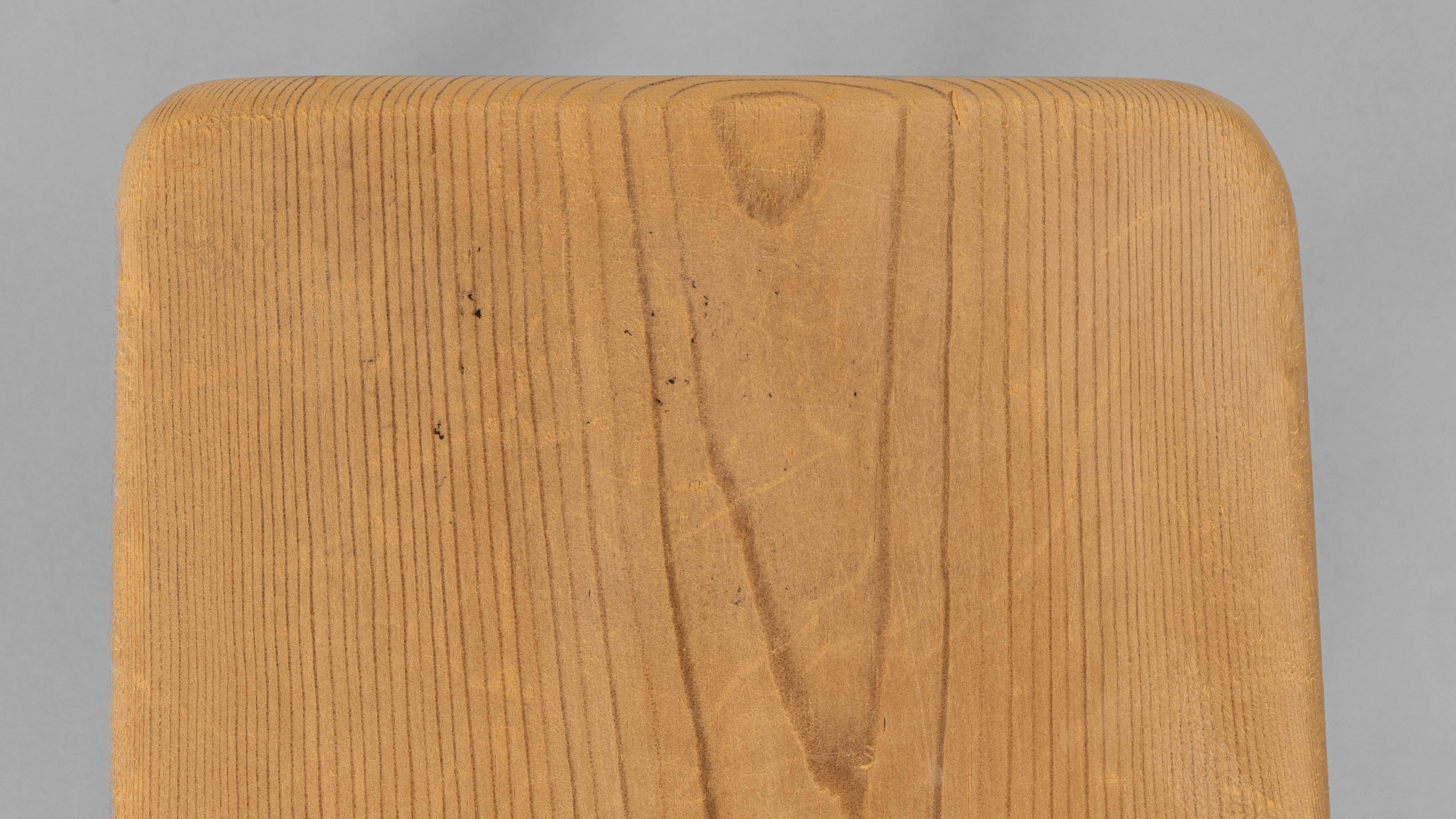 20th Century French Primitive Wooden Stool im Angebot 5