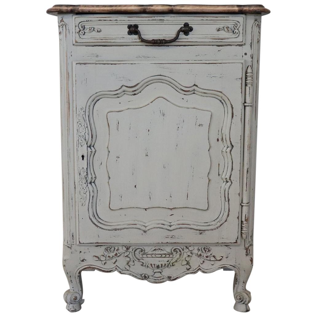20th Century French Provencal Louis XV Style Painted Small Buffet or Nightstand