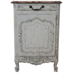 20th Century French Provencal Louis XV Style Painted Small Buffet or Nightstand