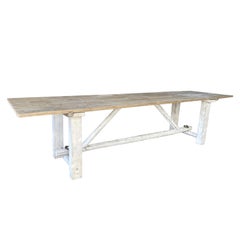 20th Century French Provencal Pine Dining Room Table - Antique Farmhouse Table