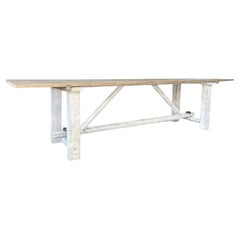 20th Century French Provencal Pine Dining Room Table - Antique Farmhouse Table