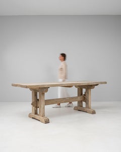 20th Century French Provincial Bleached Oak Dining Table