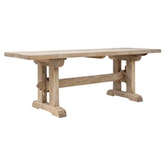 20th Century French Provincial Bleached Oak Dining Table