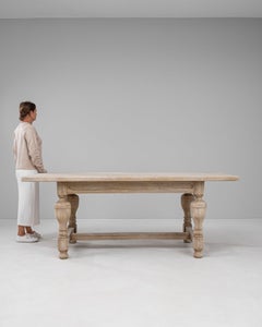 Console de style provincial français du XXe siècle en chêne naturel