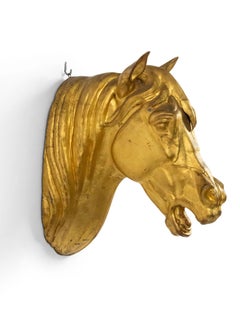 French Provincial Gilt Horse Head Butcher Sign