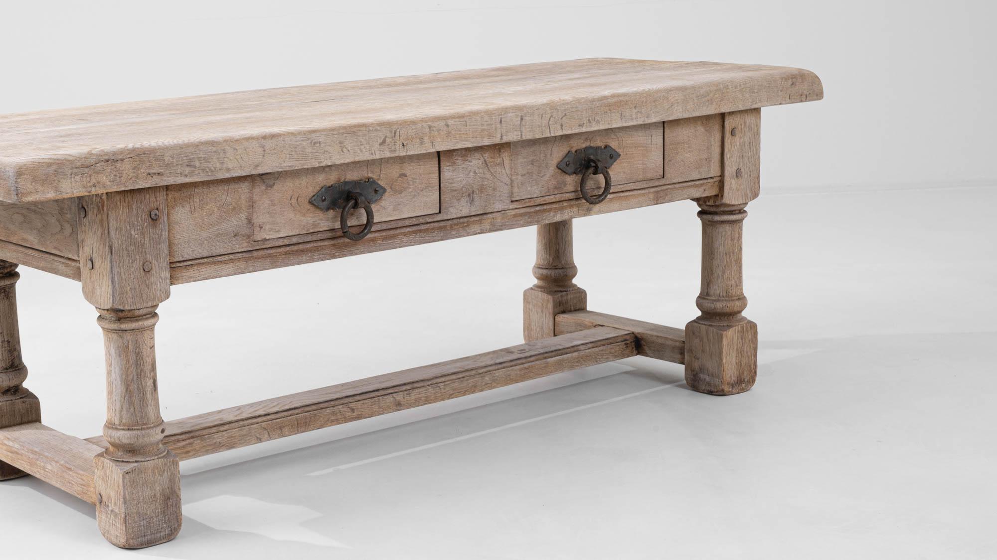 20th Century French Provincial Oak Coffee Table 4