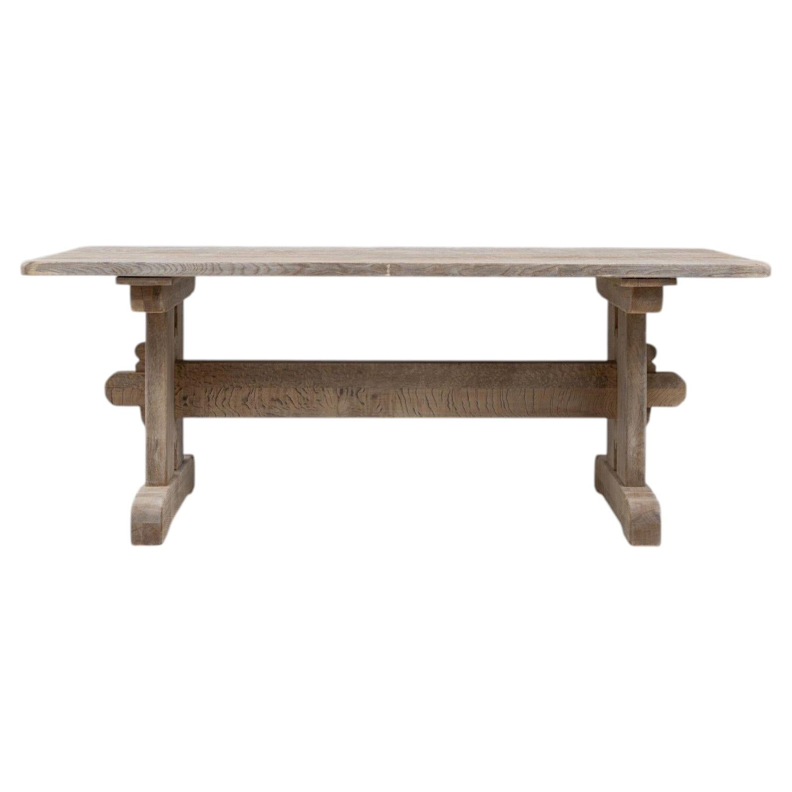 19th Century Antique Oak French Provincial Farmhouse Dining Table For ...