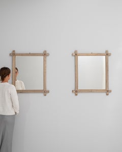 20th Century French Provincial Oak Wall Mirrors with Natural Finish
