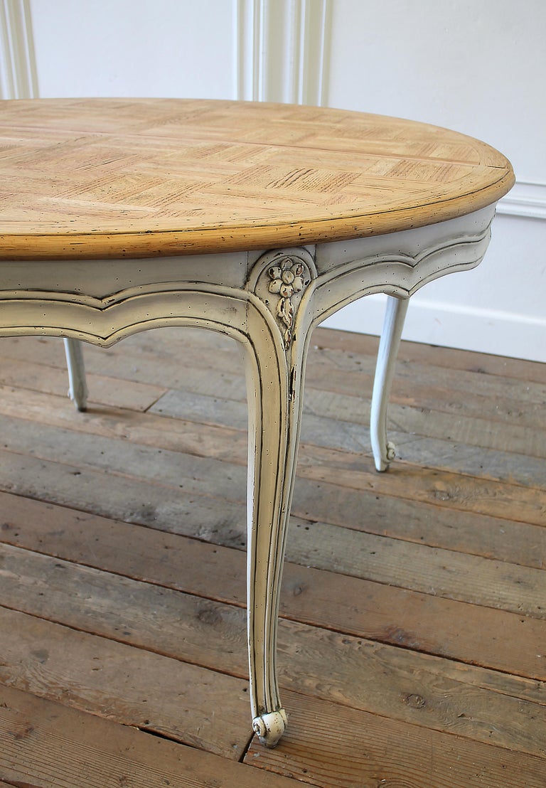 20th Century French Provincial Parquetry Dining Table at 1stDibs