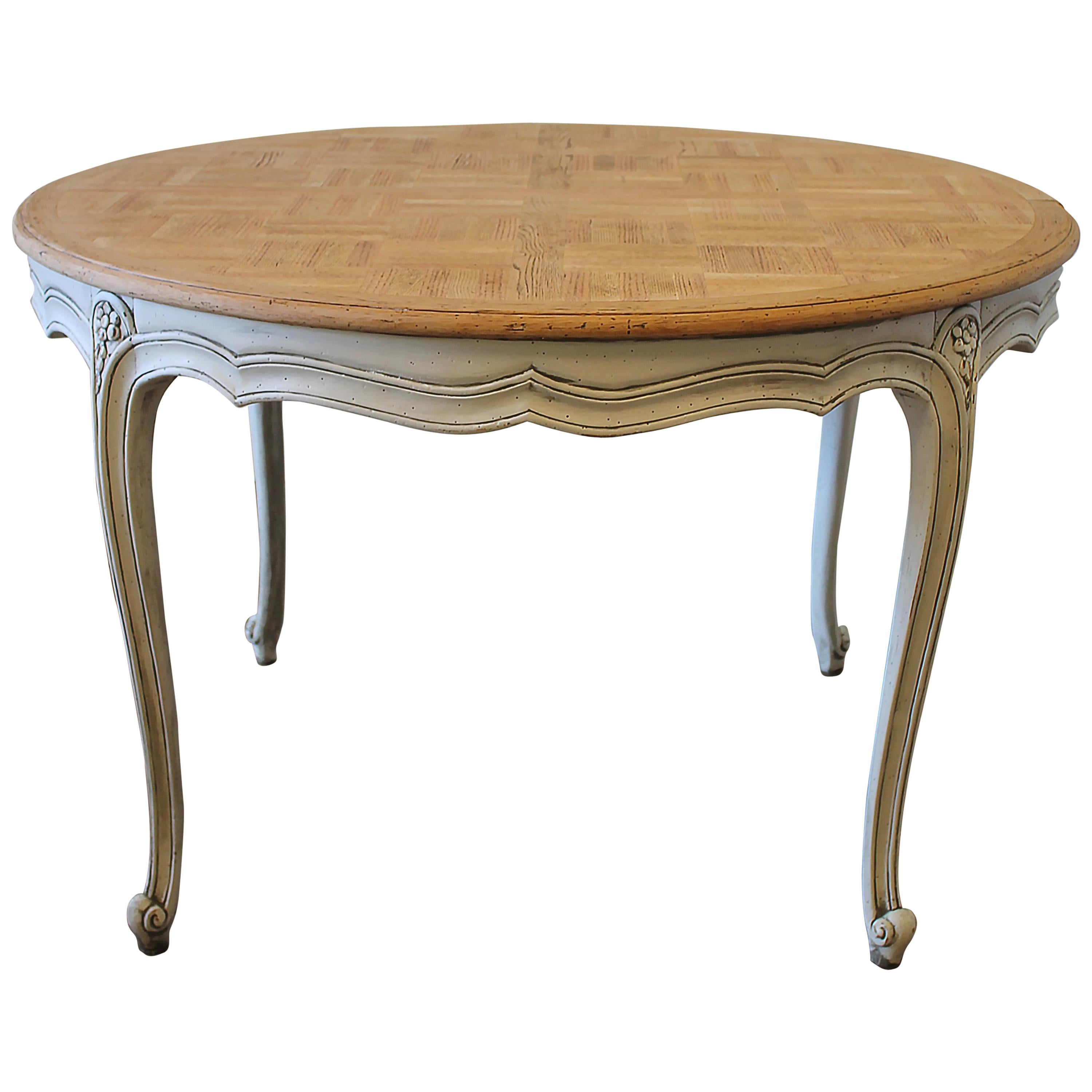 20th Century French Provincial Parquetry Dining Table