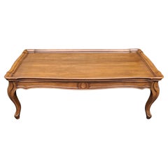 20th Century French Provincial Style Caved Walnut Coffee Table