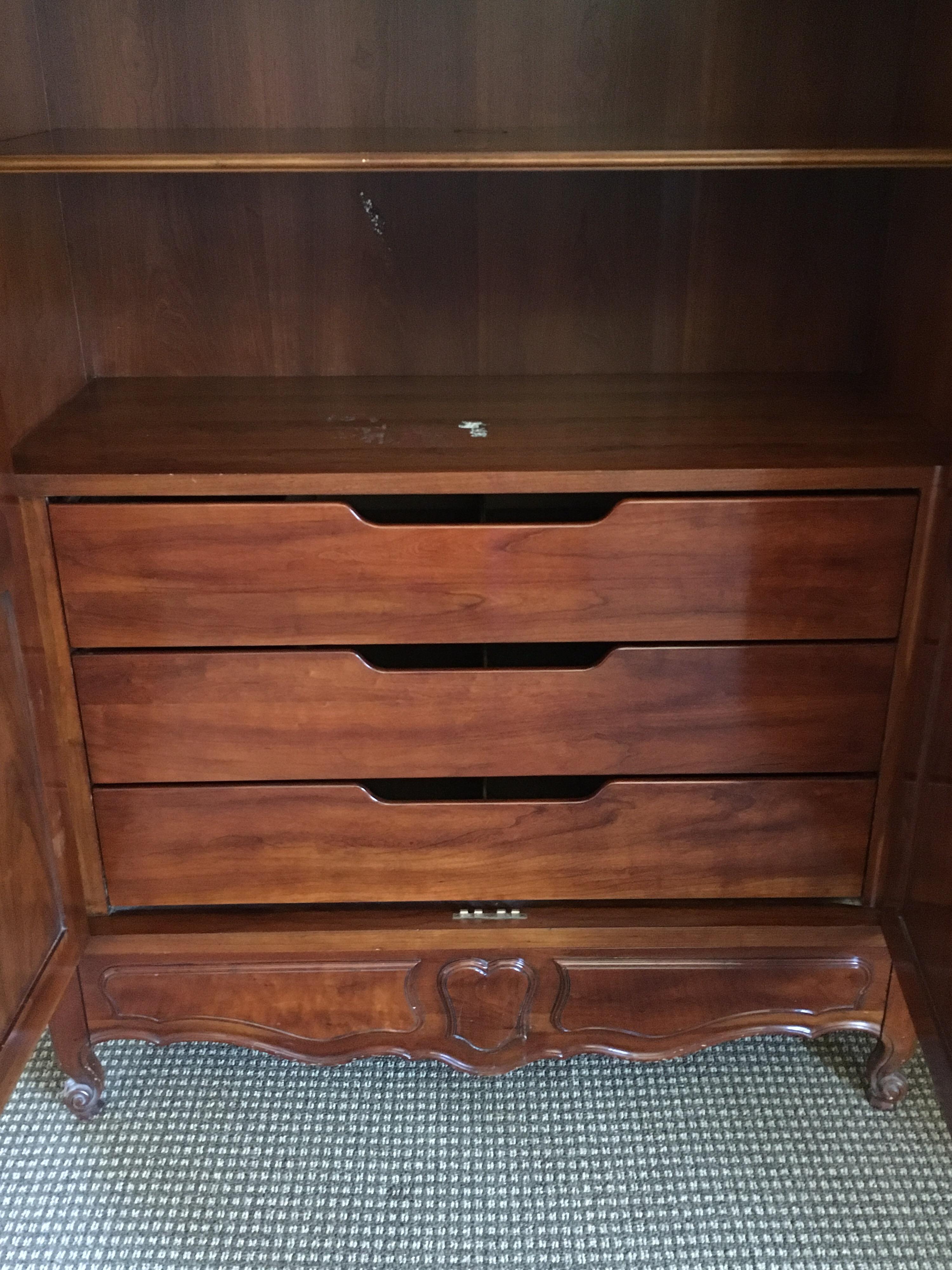 20th Century French Provincial Style Walnut Armoire by John Widdicomb 5