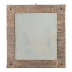 20th Century French Provincial Wall Mirror in Natural Oak