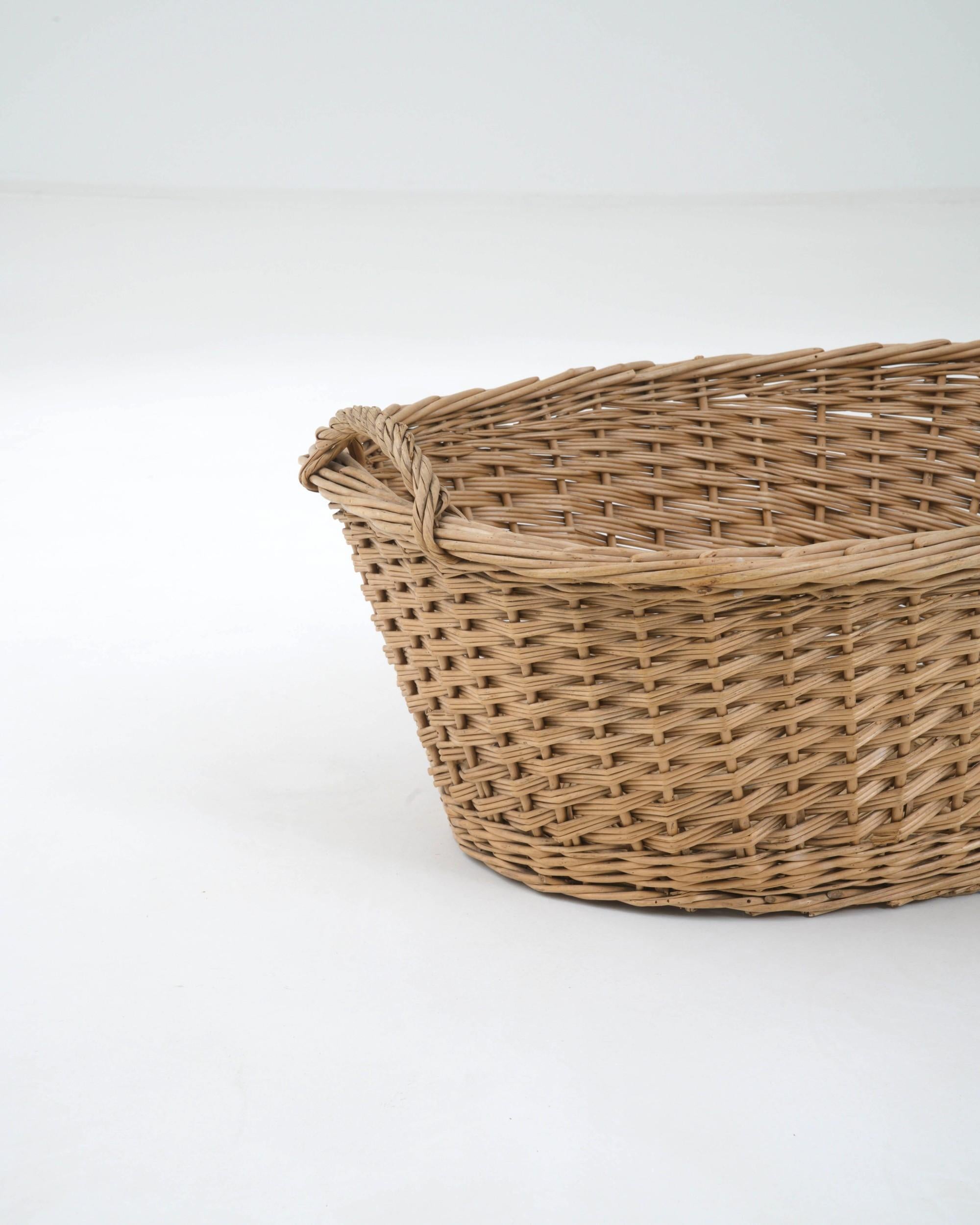 20th Century French Provincial Wicker Basket 3
