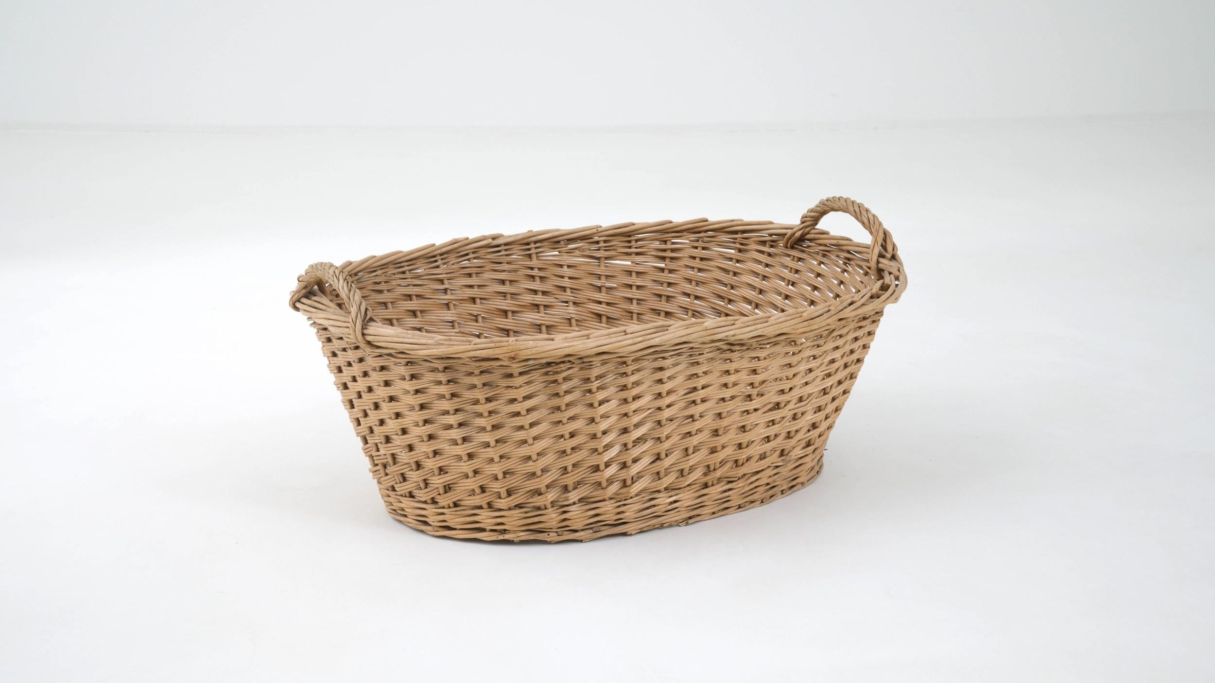 20th Century French Provincial Wicker Basket 4