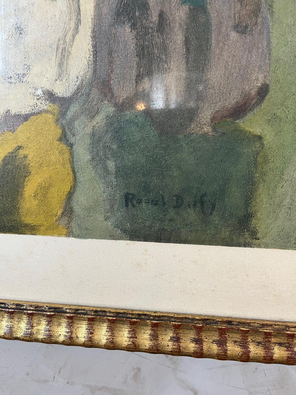 Mid-20th Century 20th century French Raoul Dufy Lithography Frame, 1960s For Sale