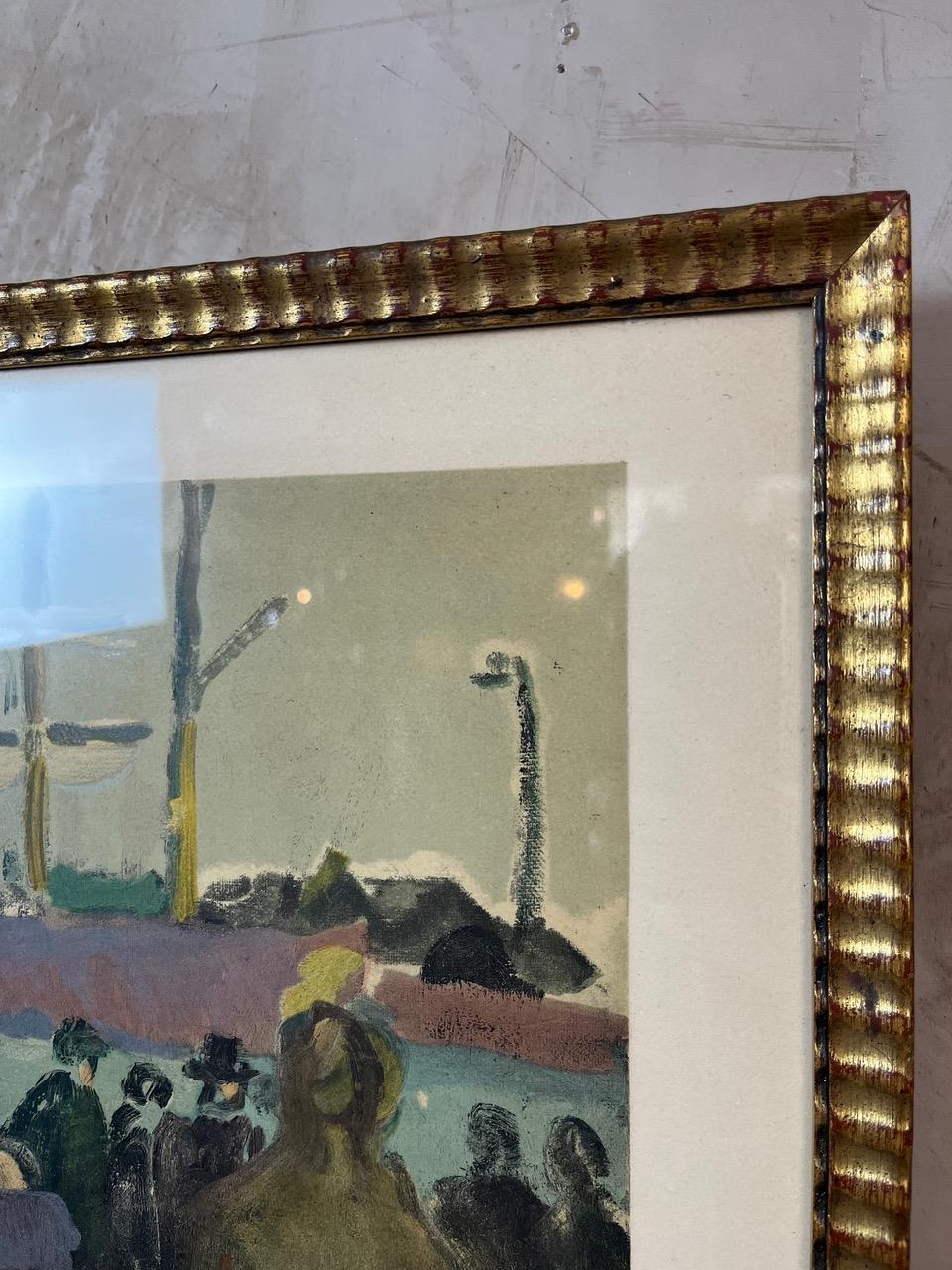 Wood 20th century French Raoul Dufy Lithography Frame, 1960s For Sale