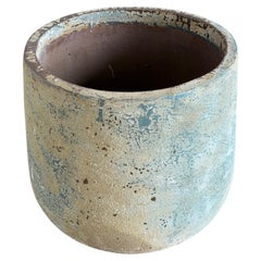 20th Century French Reconstituted Stone Garden Urn with Verdigris Patina