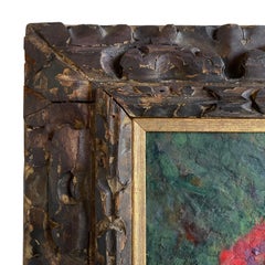 Französisches rotes, rosa-weißes Blumengemälde des 20. Jahrhunderts, Ölgemälde von Victor Charreton