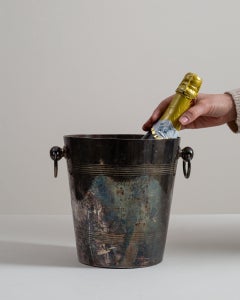 20th Century French Regency Silver Plated Champagne Bucket, Antique