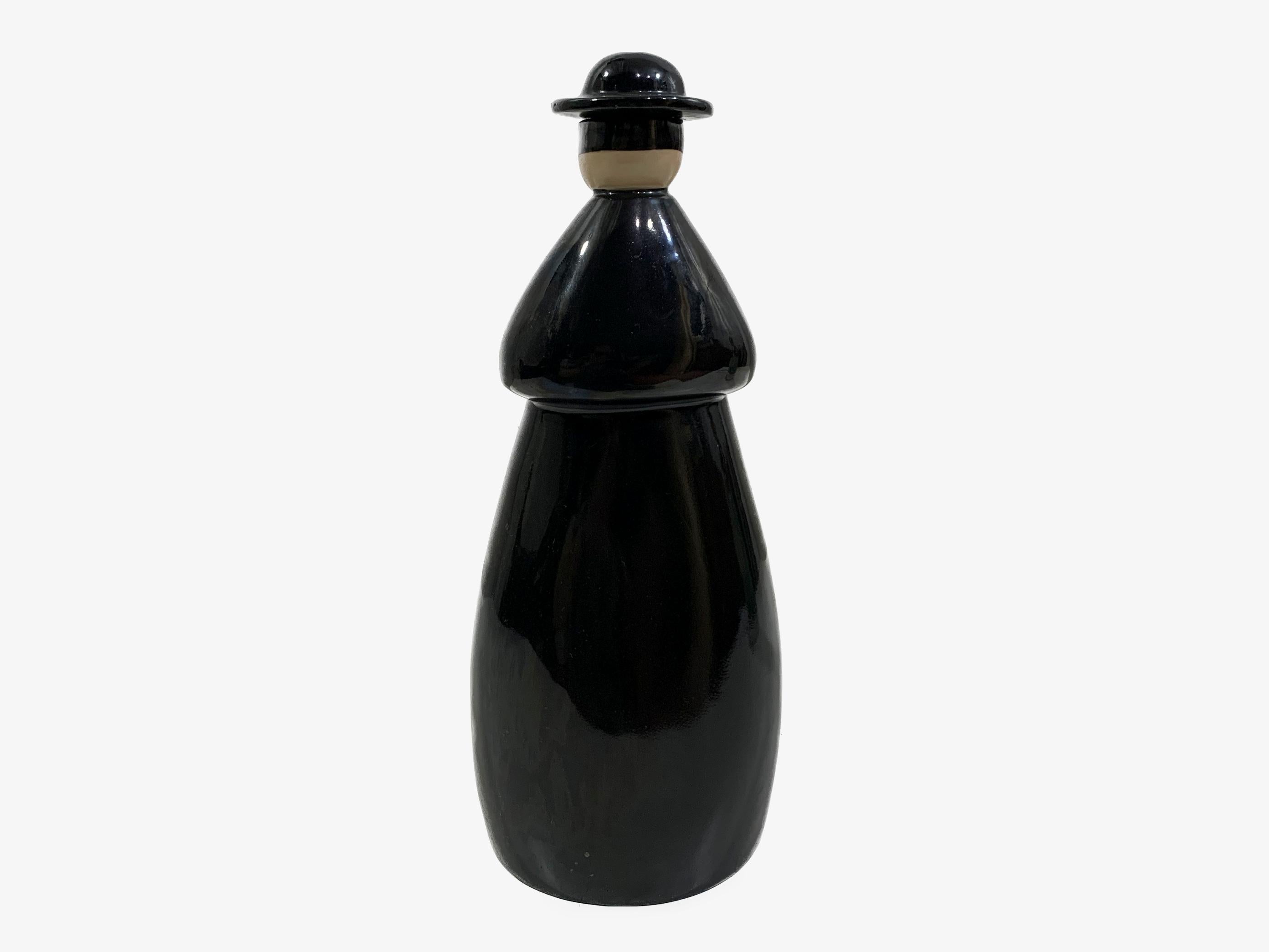 Art Deco 20th Century French Robj Liquor Bottle of a Priest  For Sale