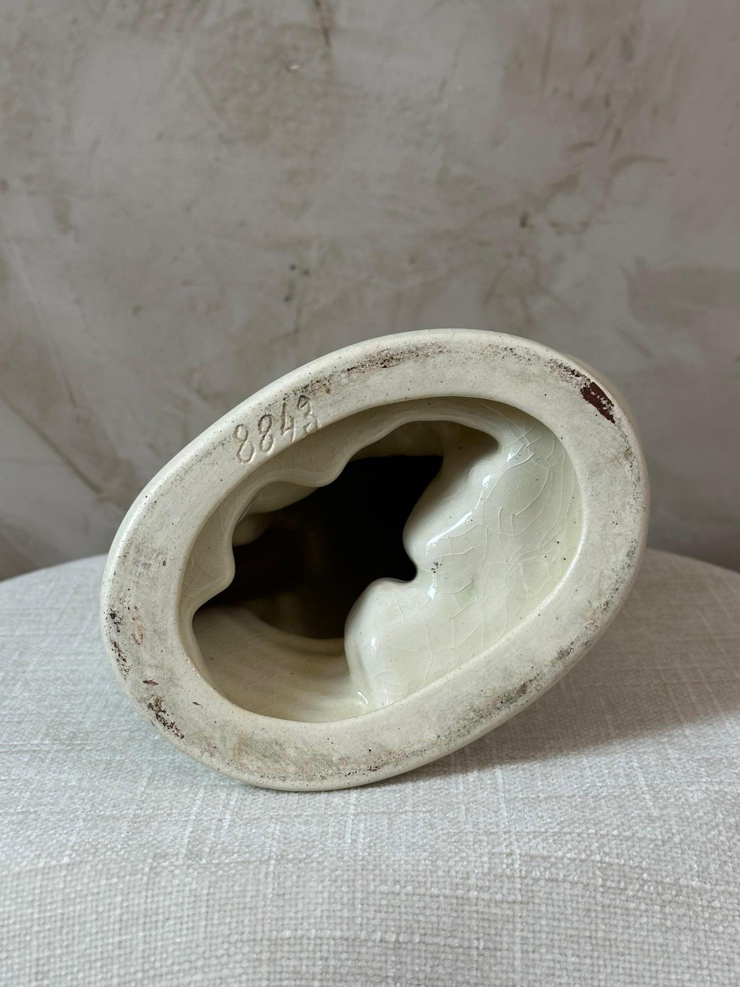 20th century French Rooster Art Deco Ceramic Sculpture, 1930s For Sale 9