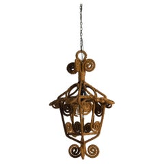 20th Century French Rope Pendant Lamp