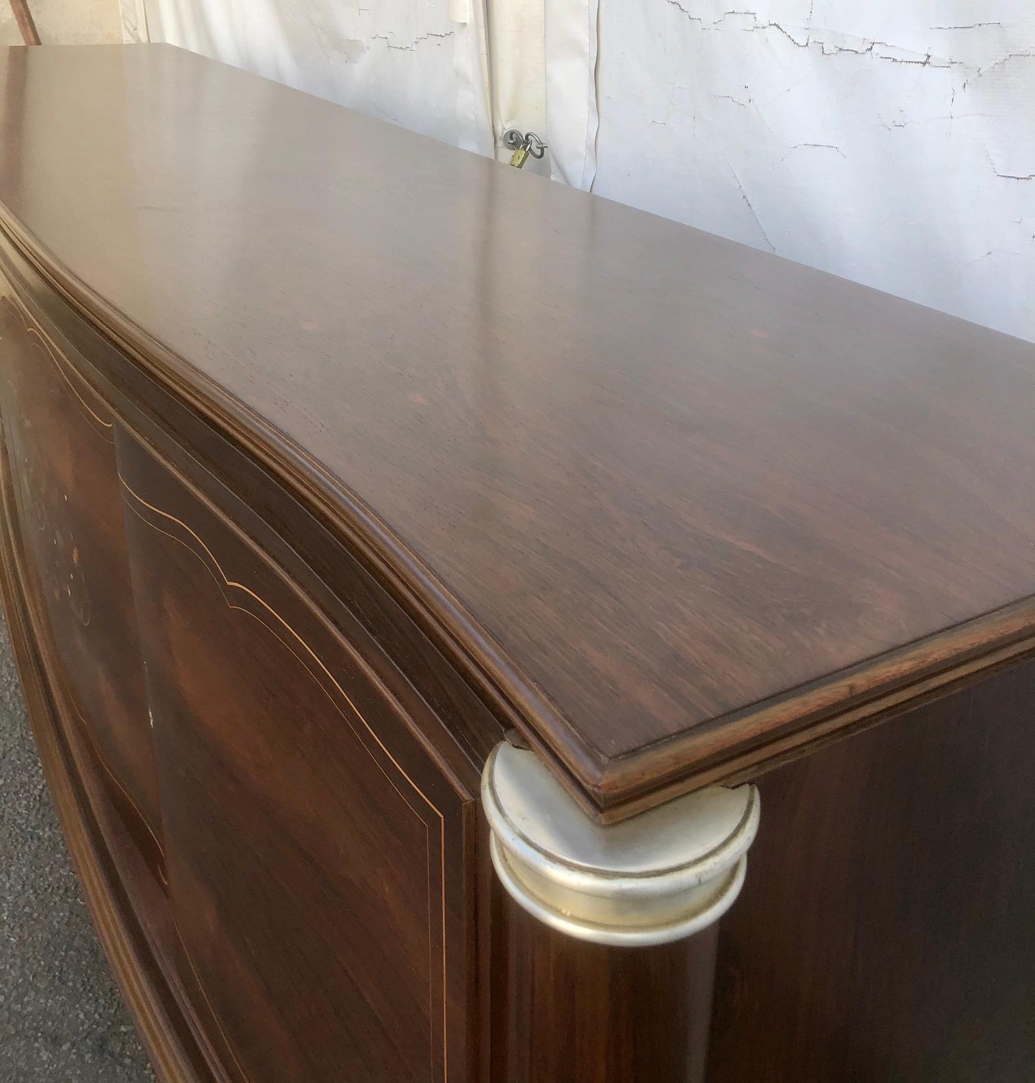 20th Century French Rosewood Sideboard in Art Deco Style In Good Condition For Sale In Sofia, BG