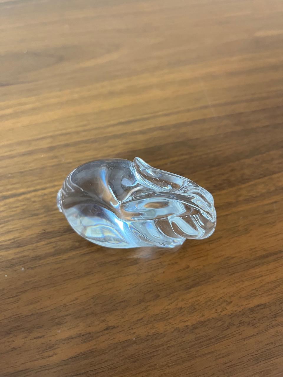 Sculpture de lapin en cristal de Saint Louis du 20e siècle, 1980 en vente 4