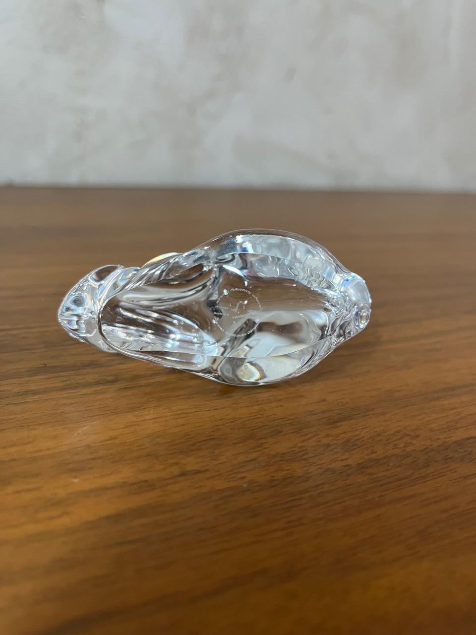 Sculpture de lapin en cristal de Saint Louis du 20e siècle, 1980 en vente 5