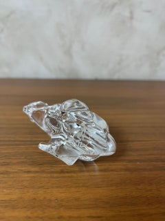 Französische Saint Louis Kristallhasen-Skulptur des 20. Jahrhunderts, 1980er Jahre