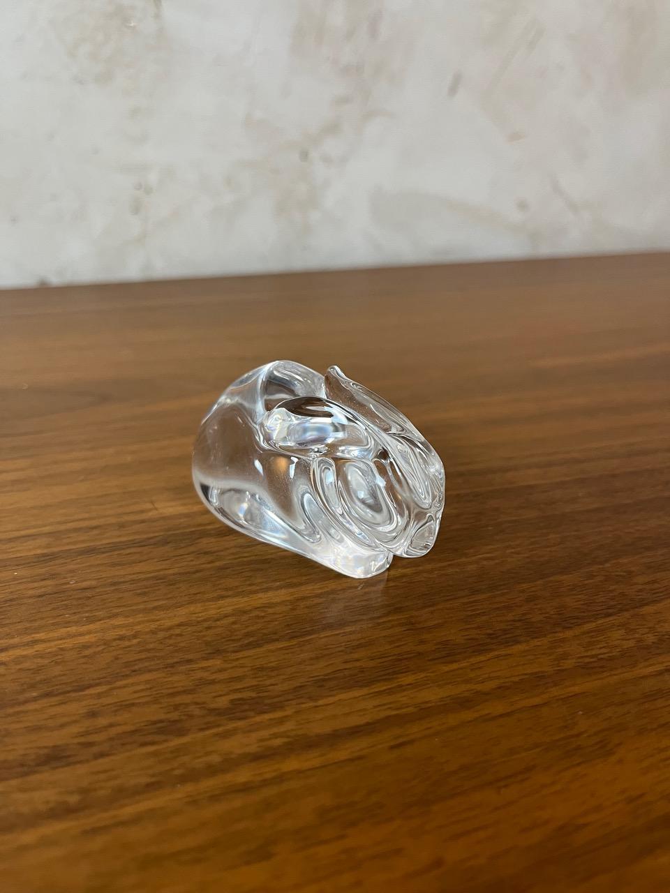 Sculpture de lapin en cristal de Saint Louis du 20e siècle, 1980 Bon état - En vente à LEGNY, FR