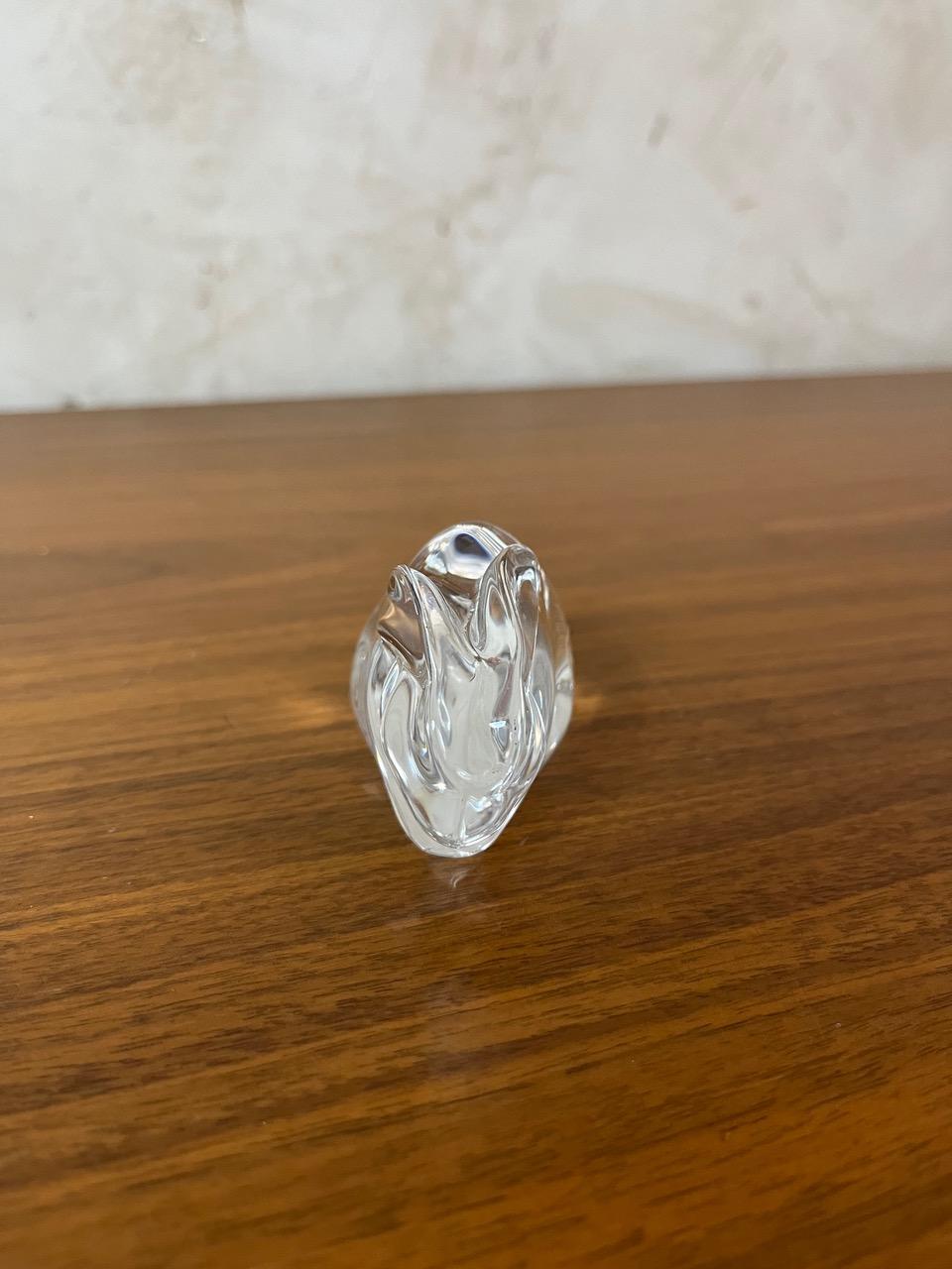 Fin du 20e siècle Sculpture de lapin en cristal de Saint Louis du 20e siècle, 1980 en vente
