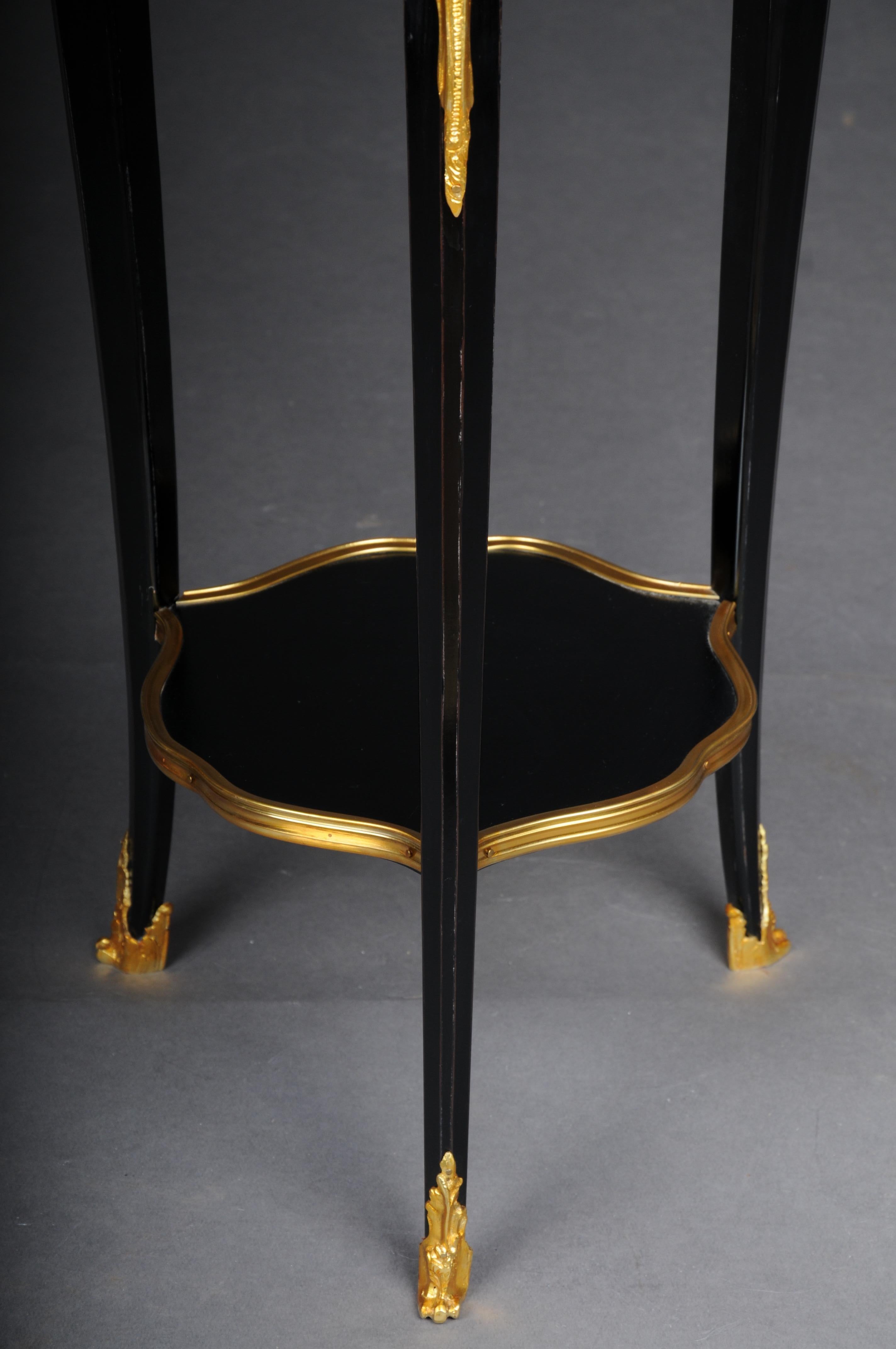 Französischer Salon-Beistelltisch des 20. Jahrhunderts im Louis-XV-Stil nach F. Linke, Schwarz im Angebot 2