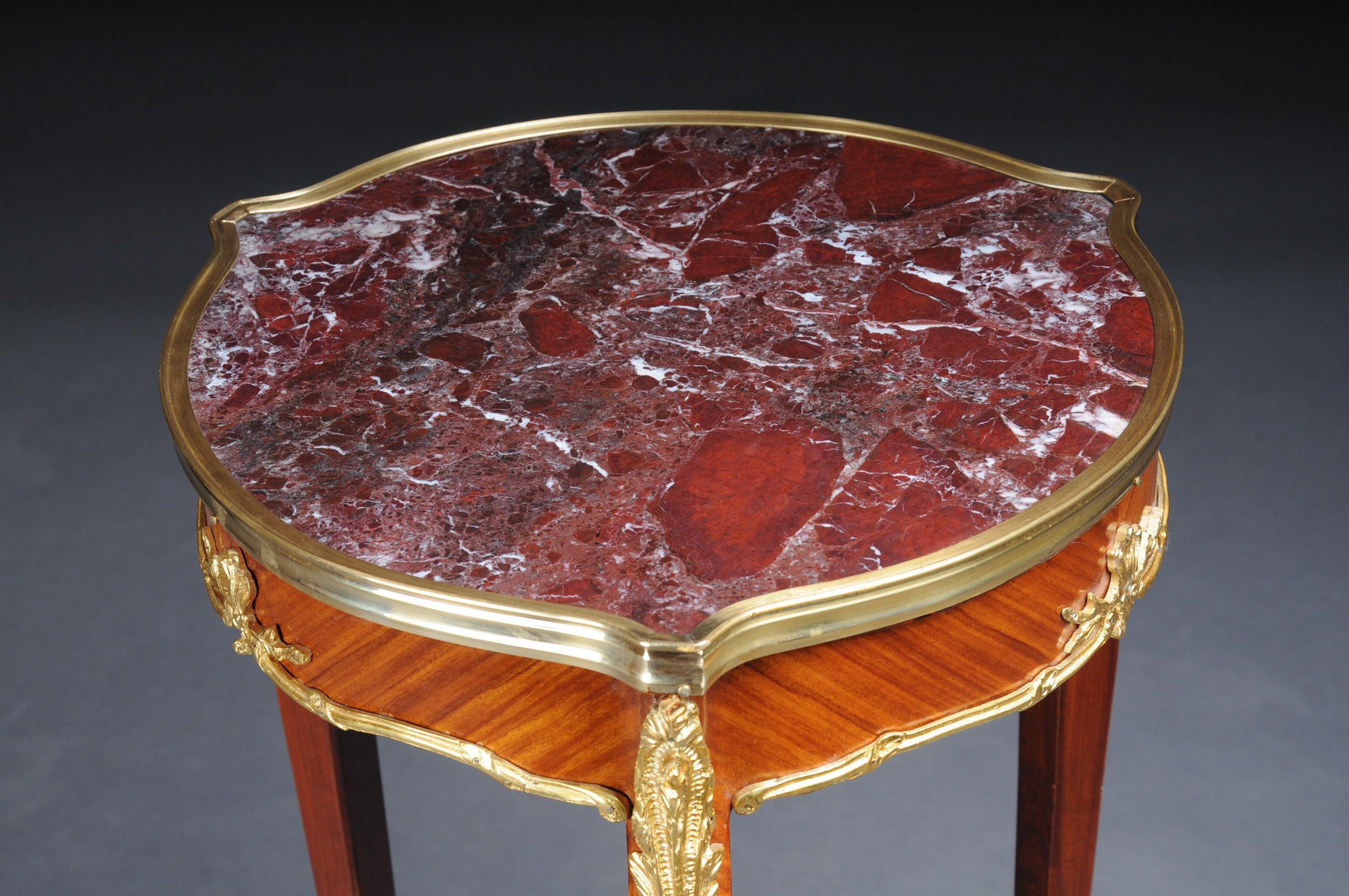 20th Century French Salon Side Table in Louis XV After F. Linke For Sale 6