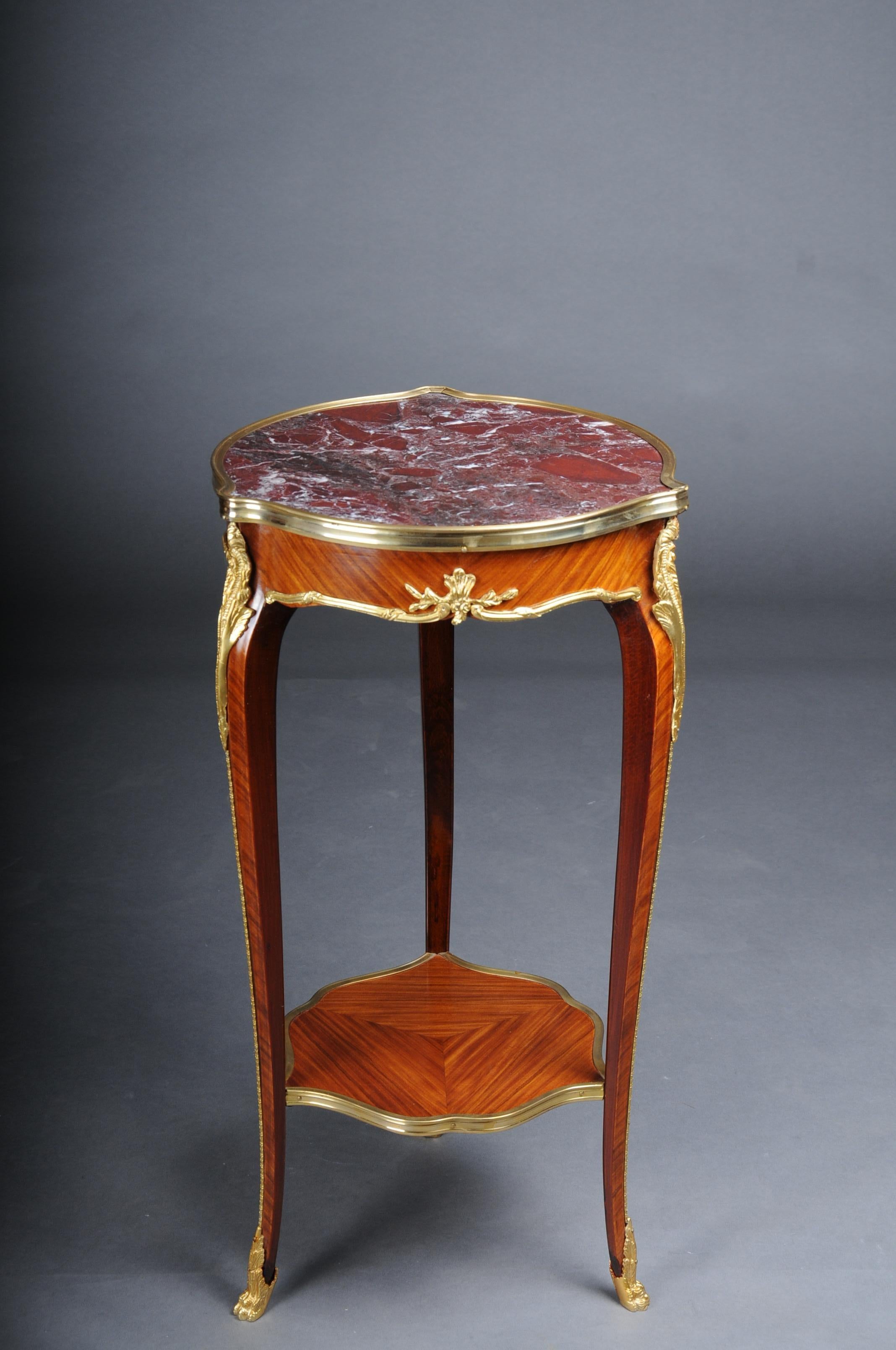 20th Century French Salon Side Table in Louis XV After F. Linke For Sale 7