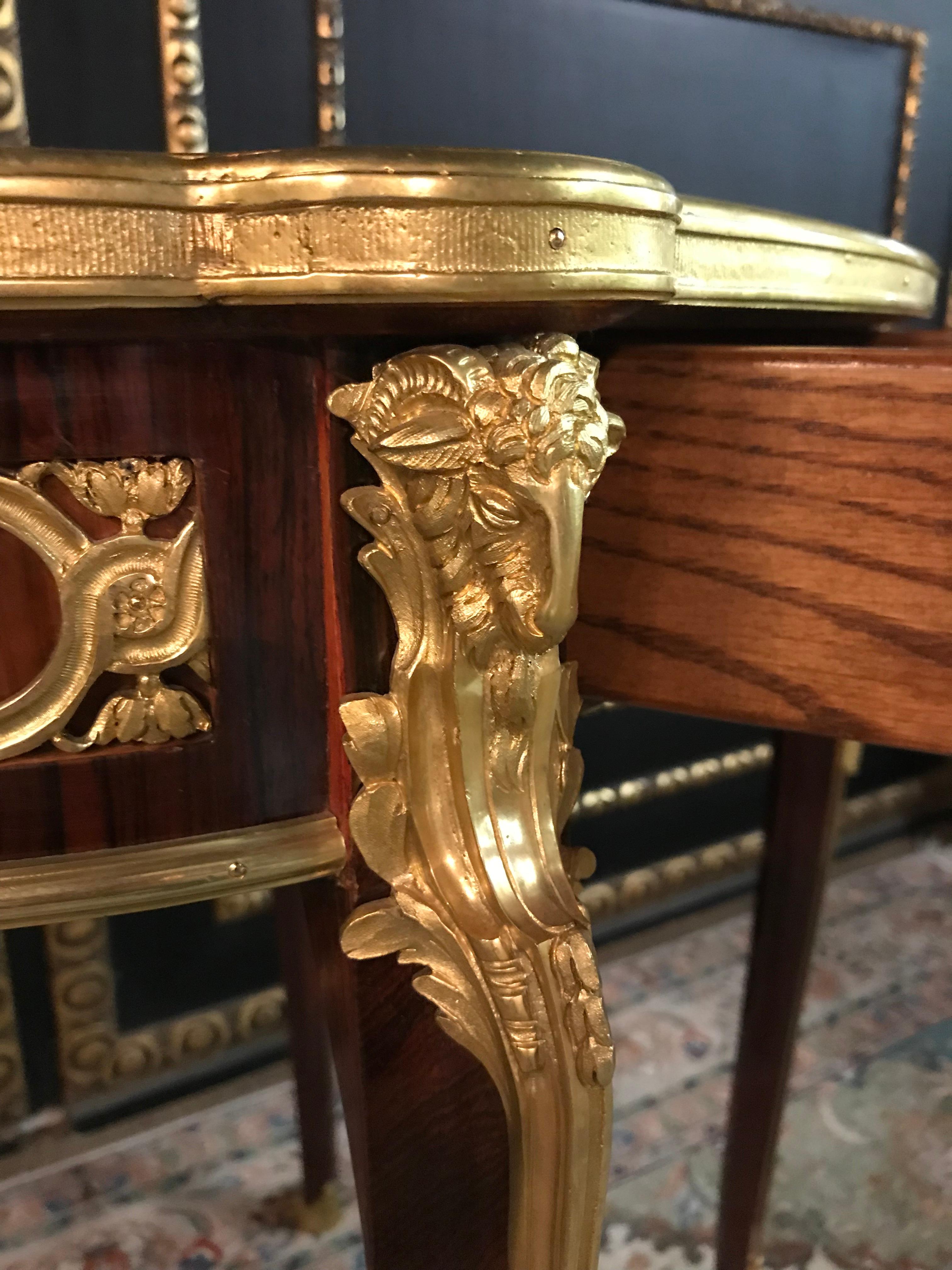 20th Century French Salon Side Table in Transition Style Rosewood Veneer 1