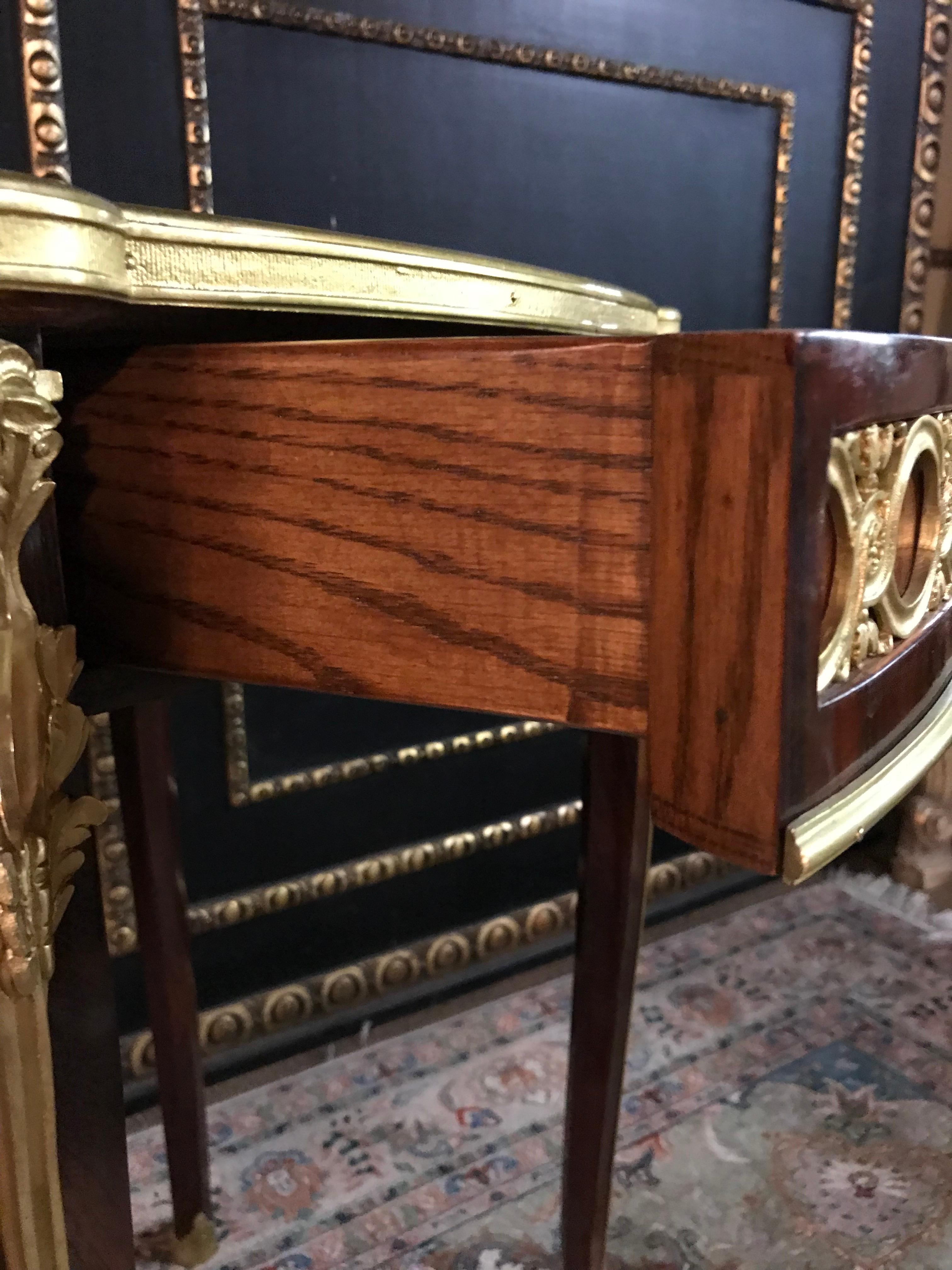 20th Century French Salon Side Table in Transition Style Rosewood Veneer 2