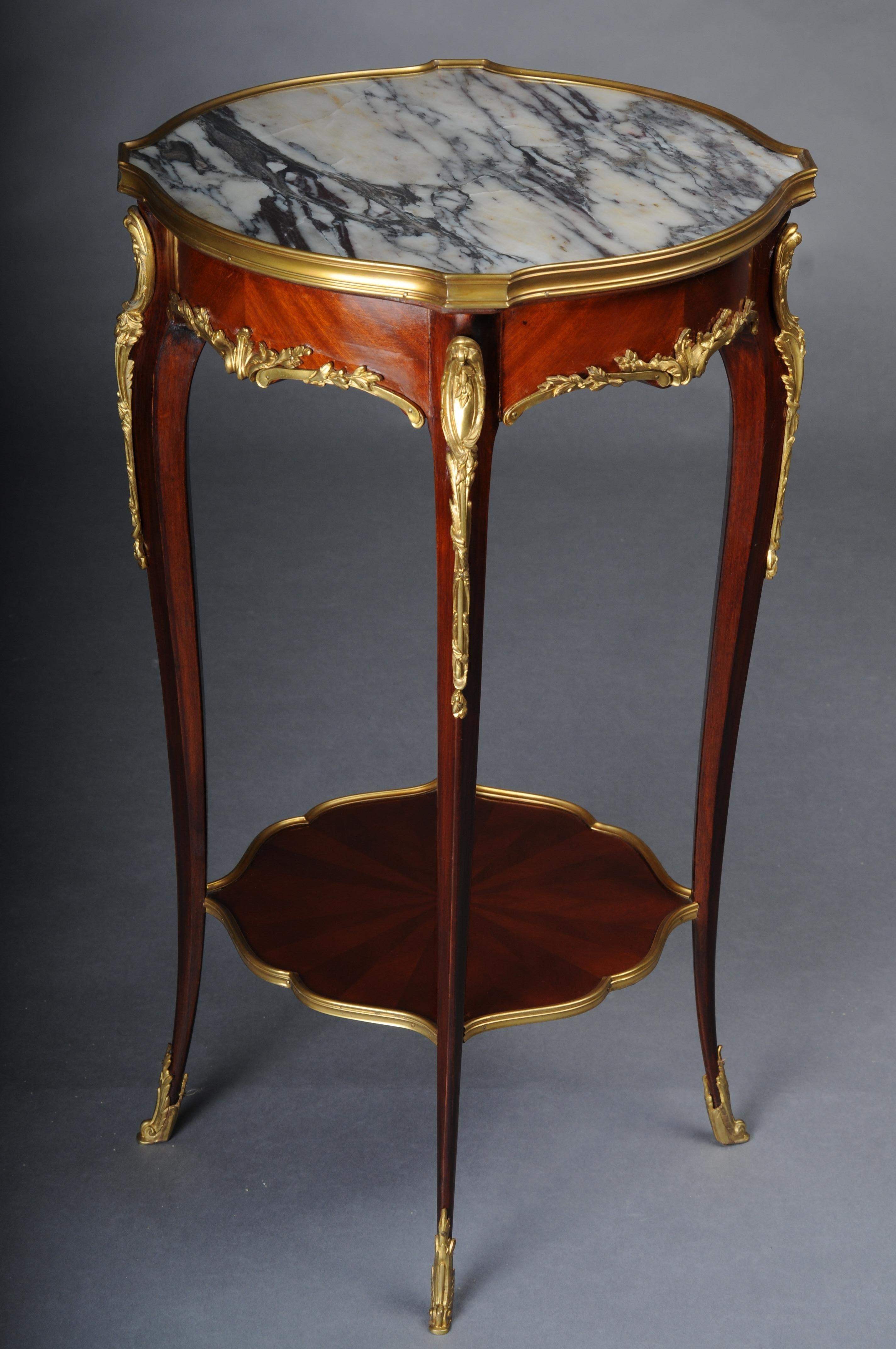 Bronze Table d'appoint de salon française du 20ème siècle, Louis XV d'après F. Linke, en hêtre en vente